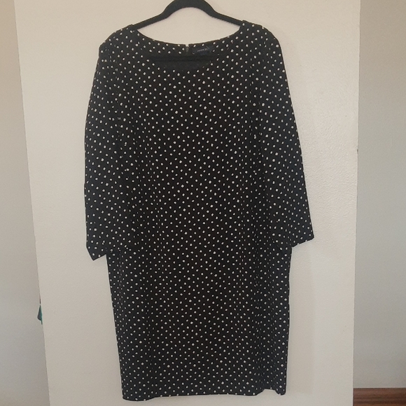 Lands' End Black and White Polka Dot Dress - Picture 1 of 4